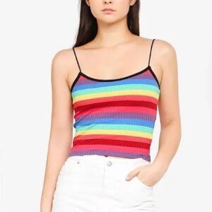 Topshop Women’s Rainbow Striped Women's Camisole Tank